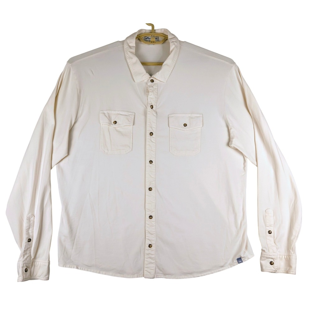 Peter Millar Mens XXL Long Sleeve Button Down Lava Wash Shirt Pima Cotton Blend‎